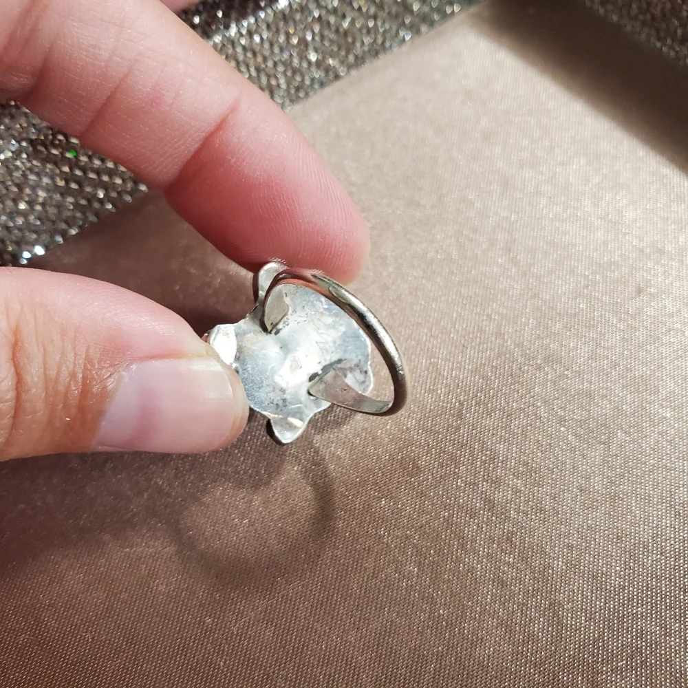 Vintage Native American Kachina Sterling Inlay Ring